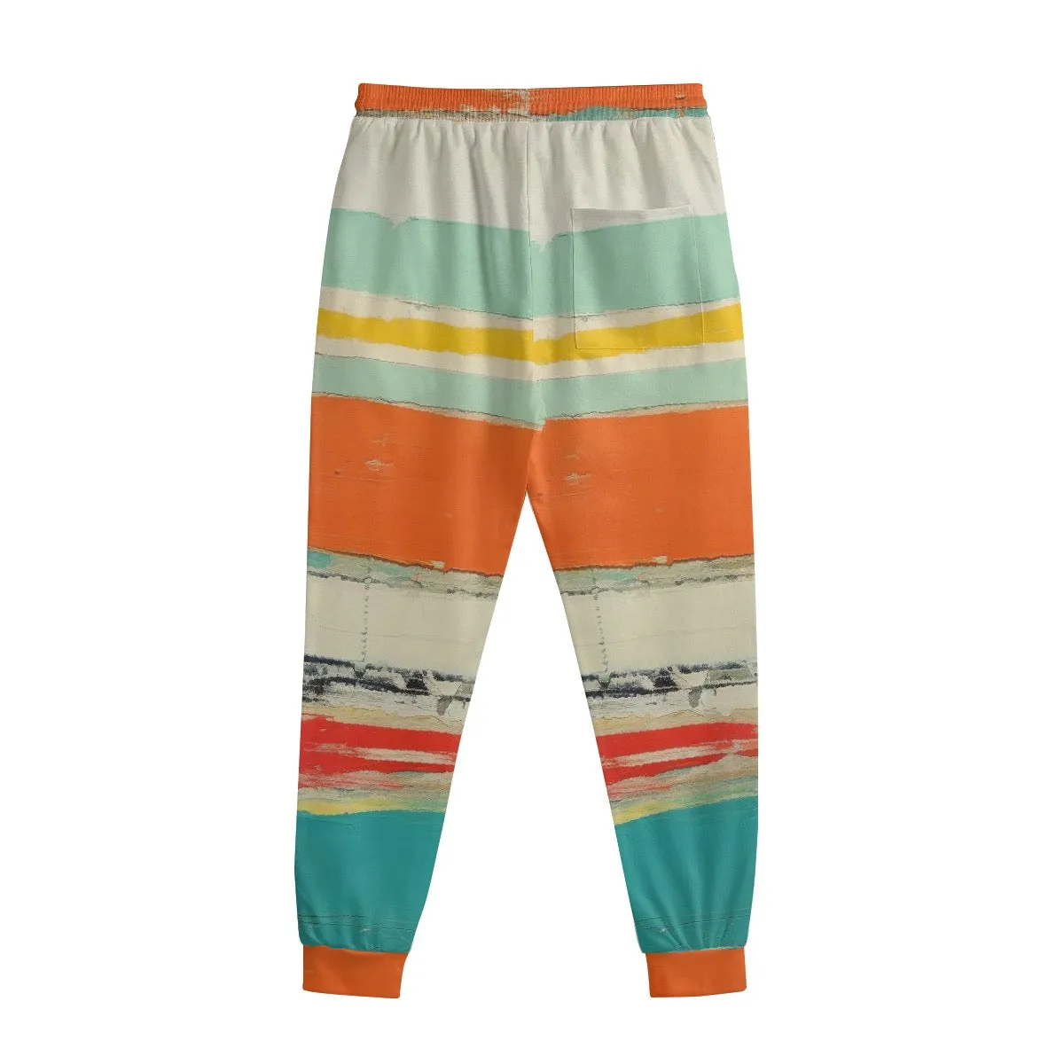 All-Over Print Men's Sweatpants With Waistband242 multicolored stripe print