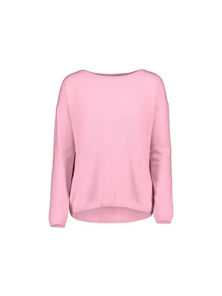 Allude Boatneck Sweater in Pink