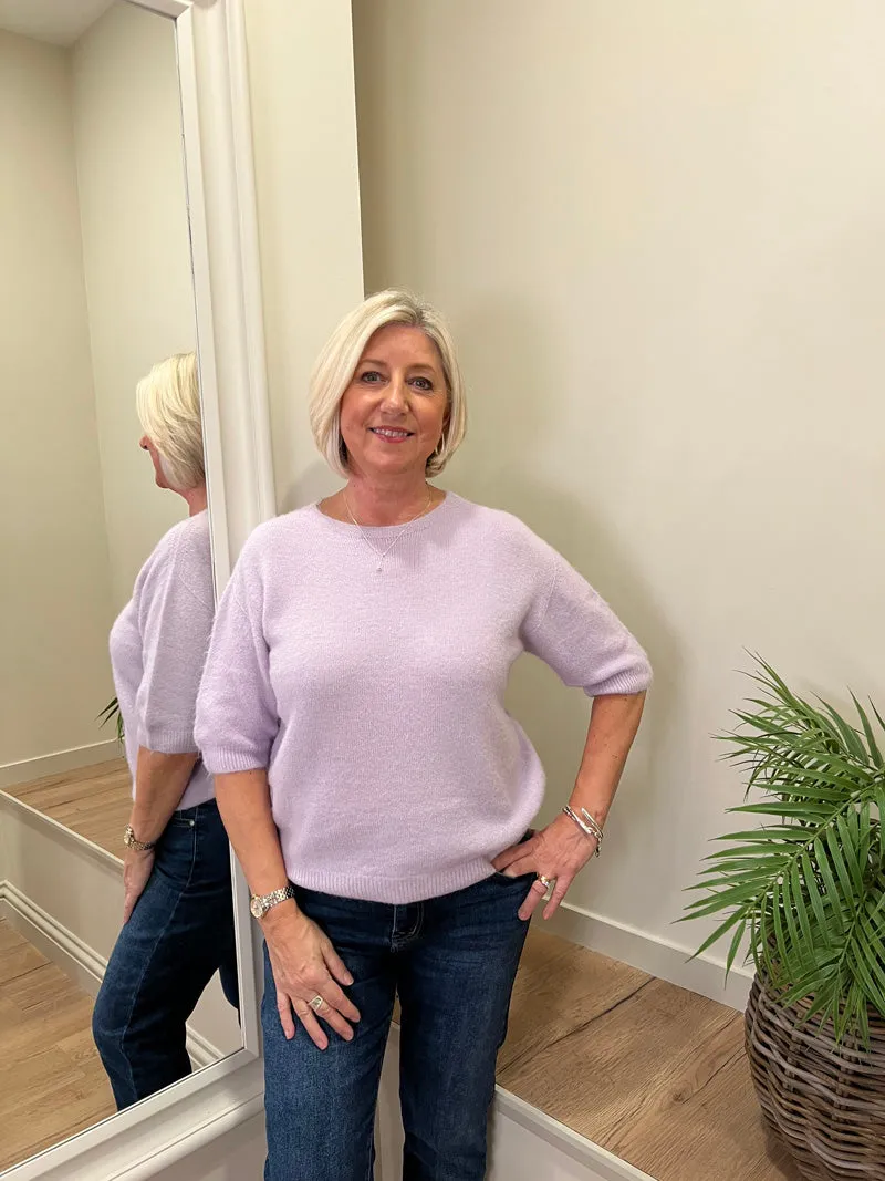 Alpaca Crop Sweater Grey