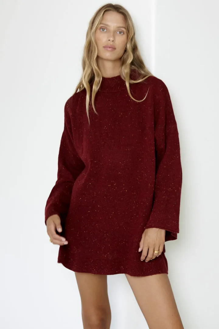 Bea Jumper - Burgundy Speckle