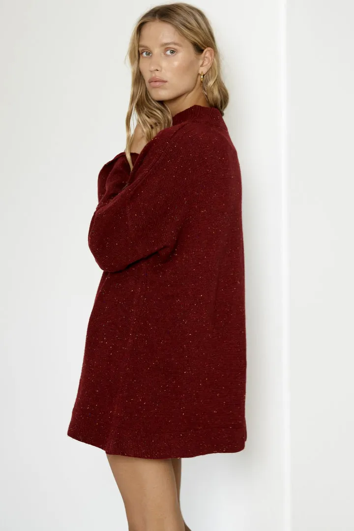 Bea Jumper - Burgundy Speckle