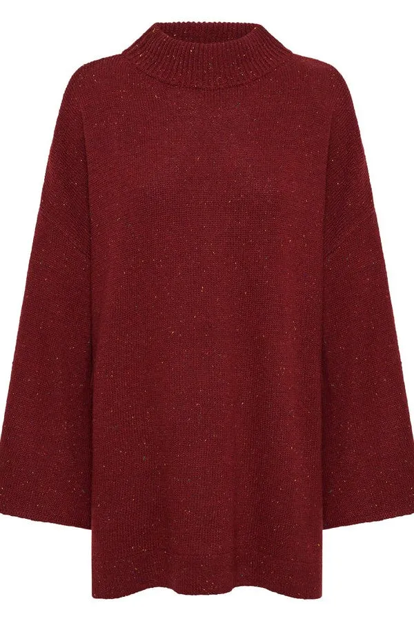 Bea Jumper - Burgundy Speckle