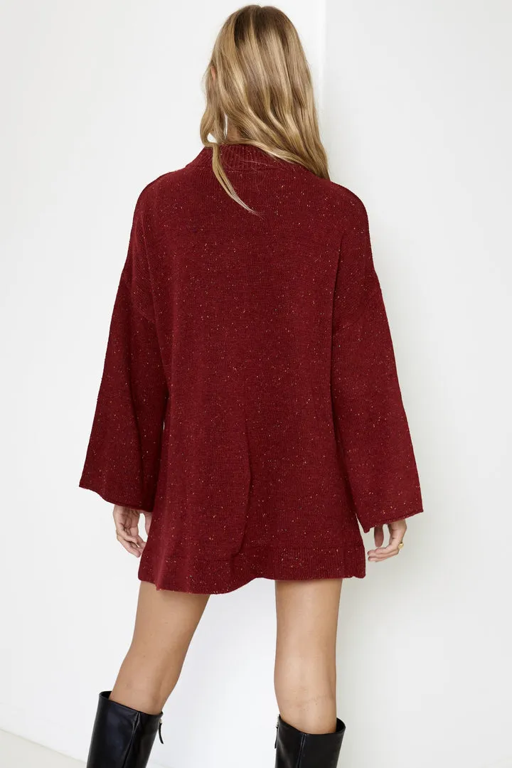 Bea Jumper - Burgundy Speckle