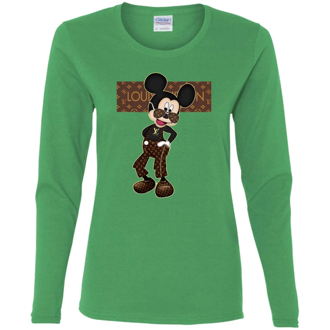 Best Louis Vuitton Mickey Fashion T-shirt Women Long Sleeve Shirt