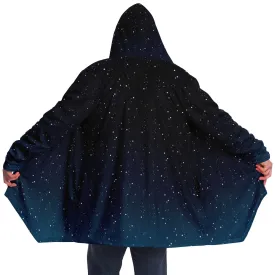 Black Microfleece Cloak - AOP