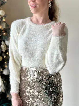 Fuzzy Crop Sweater