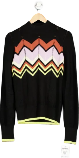 River Island Black Ribbed Jumper UK 12