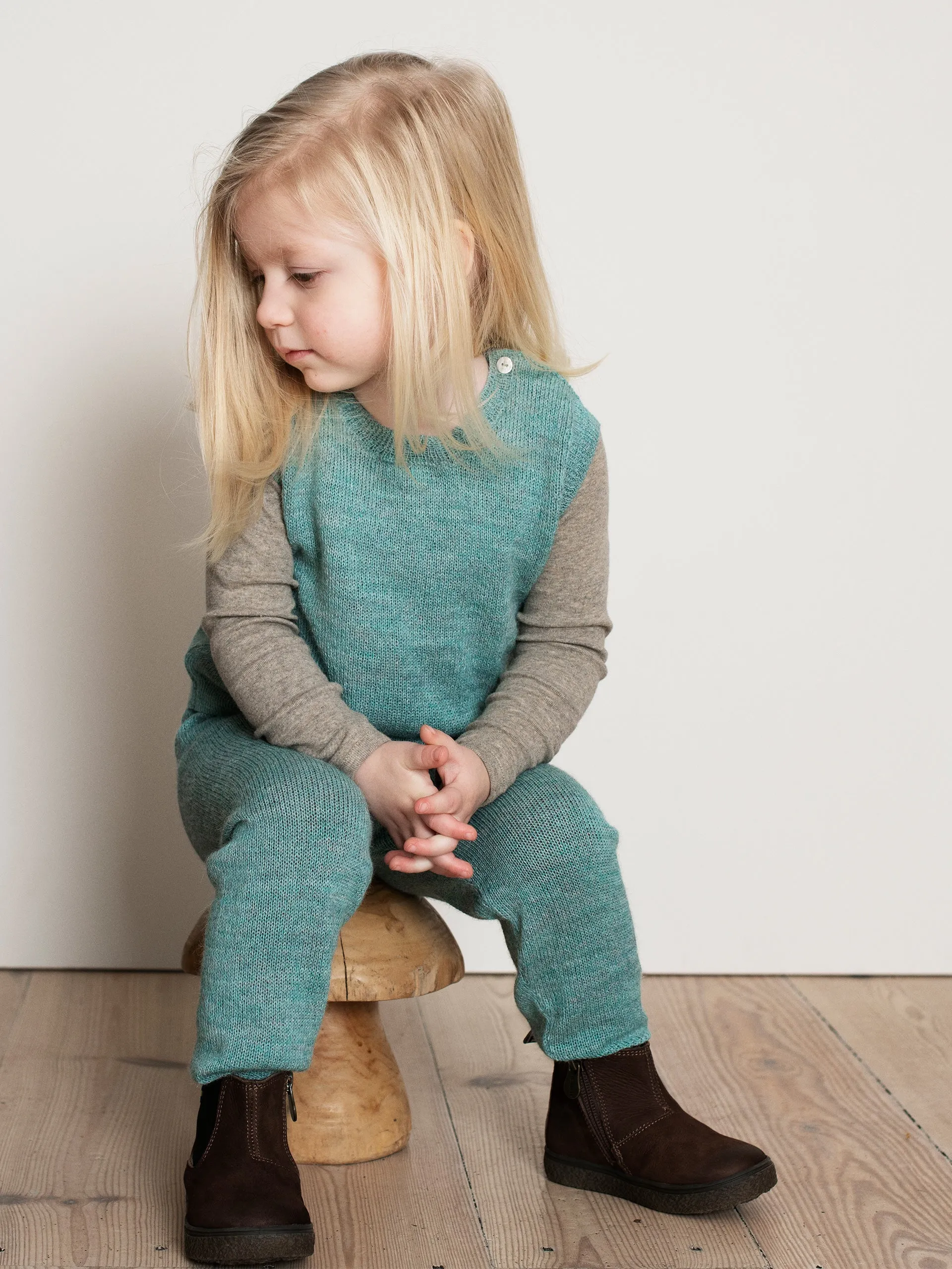 Serendipity Baby Alpaca Vest - Dusty Teal