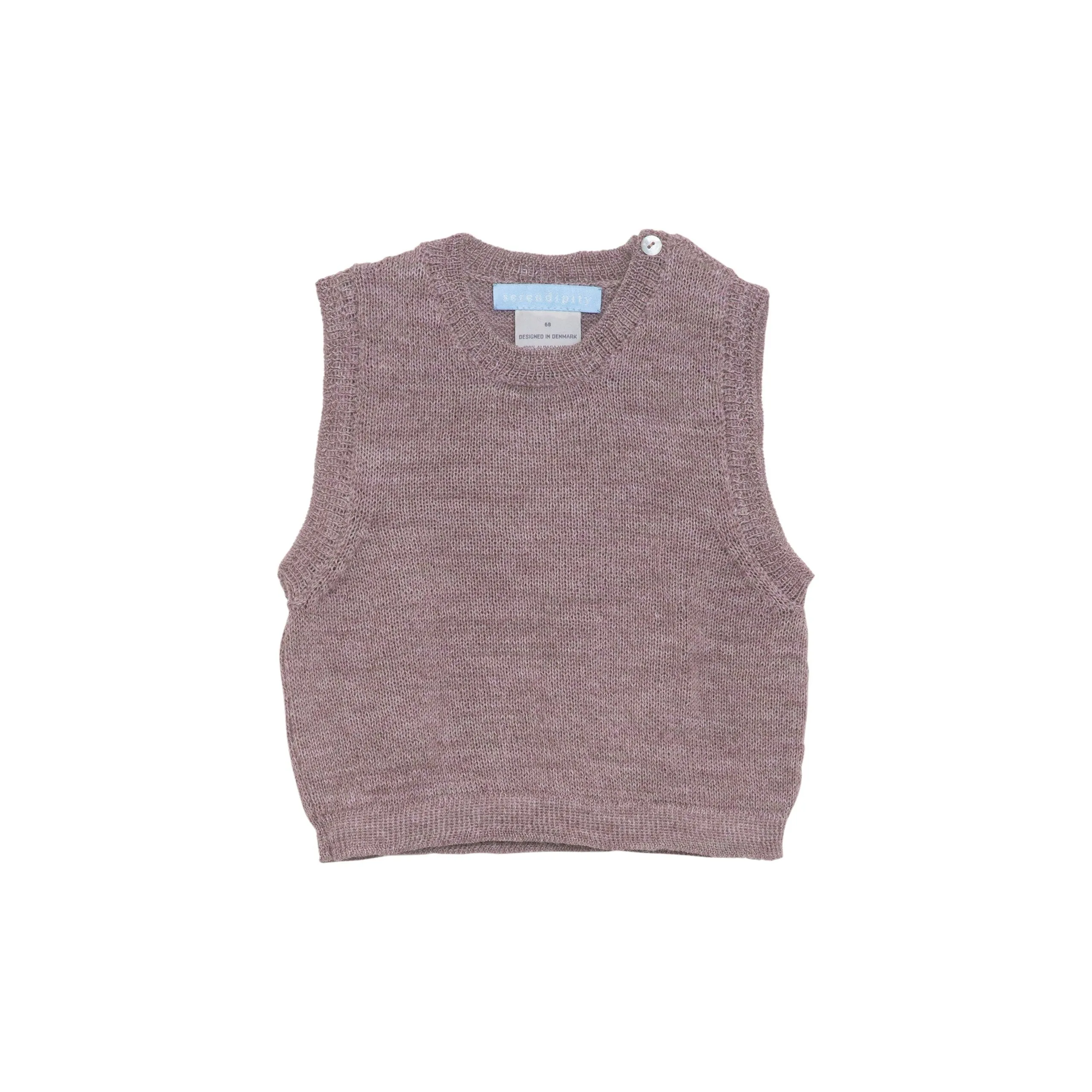 Serendipity Baby Alpaca Vest - Light Heather Pink