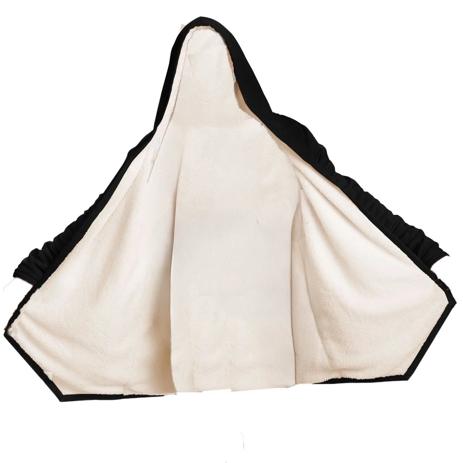 Southwest Microfleece Cloak - Black or White Lining
