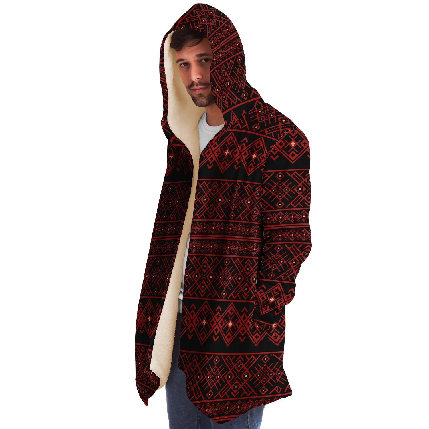 Southwest Microfleece Cloak - Black or White Lining