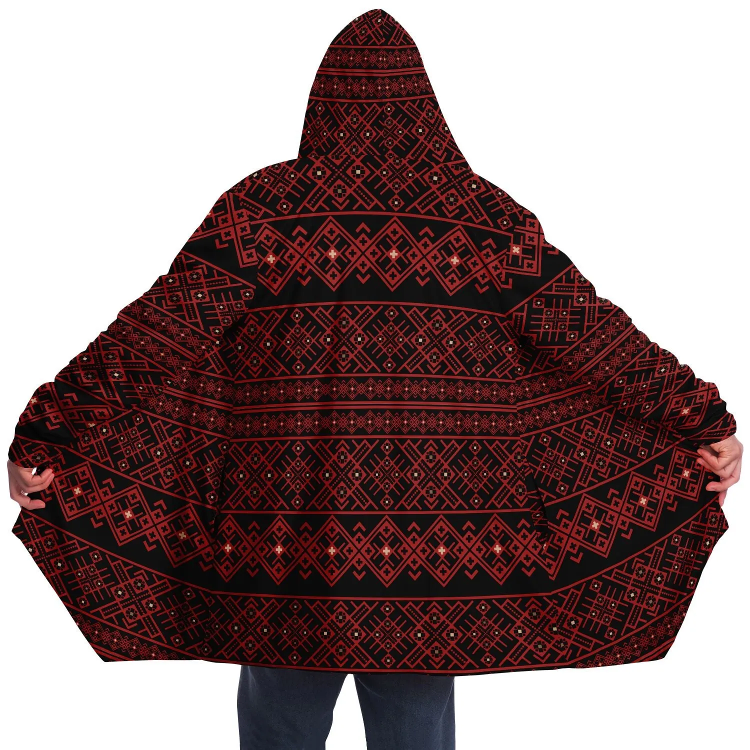 Southwest Microfleece Cloak - Black or White Lining
