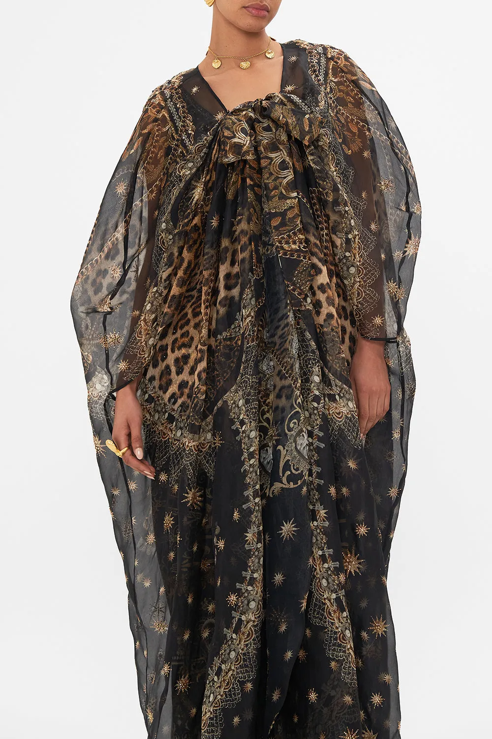 TIE FRONT GATHERED LAYER MASKED AT MOONLIGHT